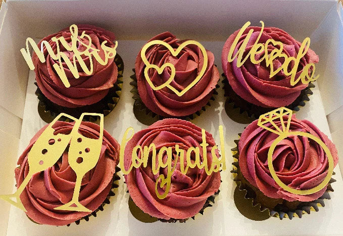 Engagement Cupcake Toppers