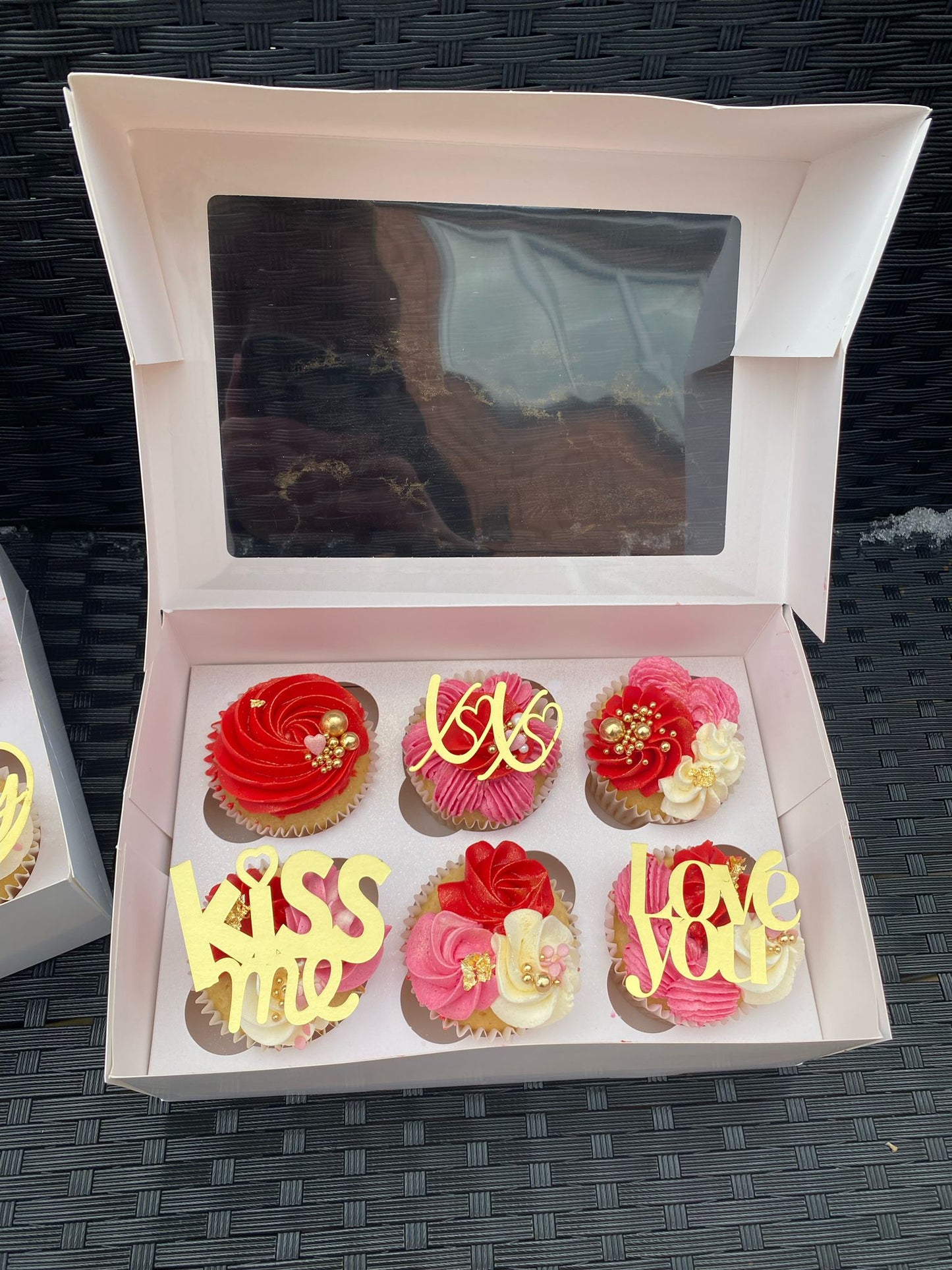 Valentines Kiss Me Cupcake Toppers
